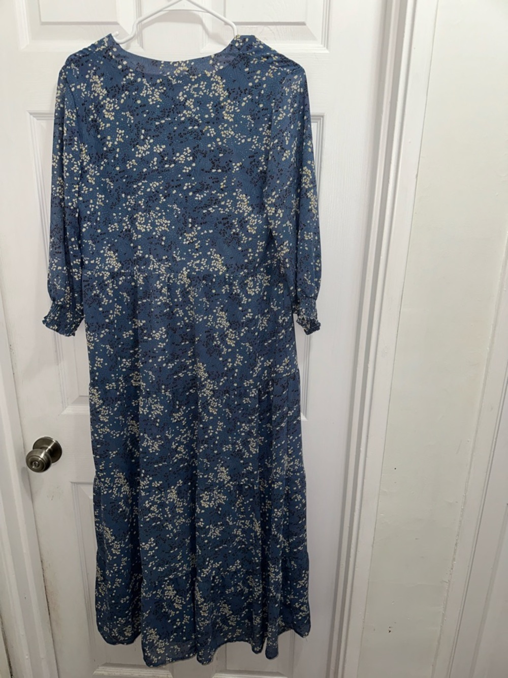 Paper Crane Blue Floral Button-Front Maxi Dress - Picture 4 of 4